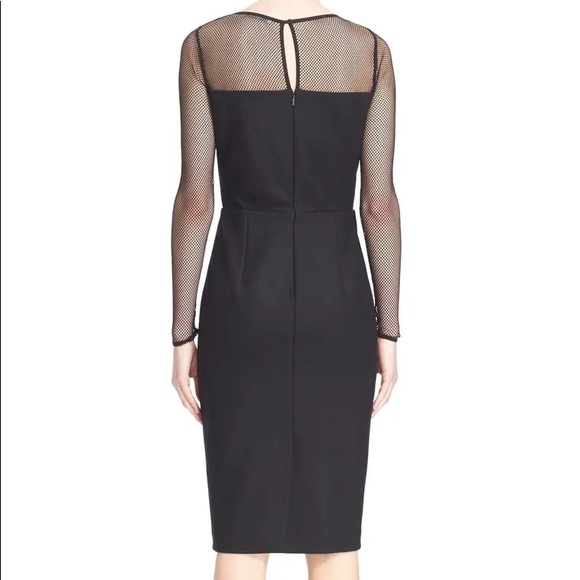 MAX MARA Max Mara Omelia Fishnet Wool Blend Jersey Dress, size 8 - Picture 3 of 9